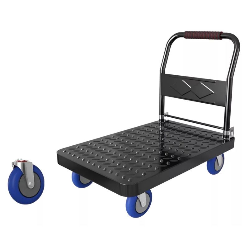 GENERICO - Carro De Carga Plegable Manual Yegua 750kg 4 Ruedas Multiuso