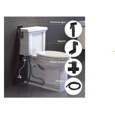 Imagen 2 del producto Ducha Bidet Arabe Wc Set Llave Accesorios Baño Acero