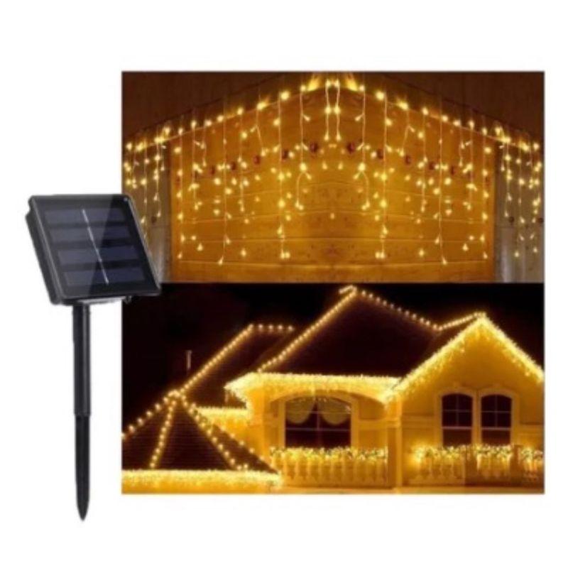 GENERICO - CASCADA LED SOLAR 3 METROS BLANCA 243-80