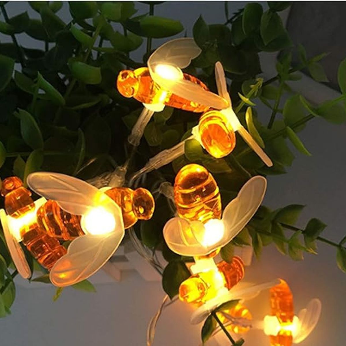 GENERICO - GUIRNALDA SOLAR ABEJA CALIDA 6.5 MTS 30 L