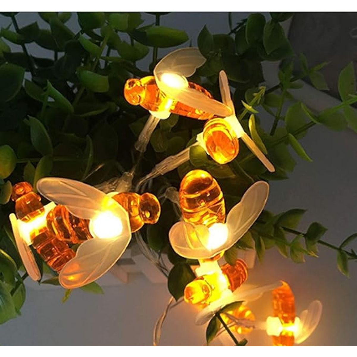 GENERICO - GUIRNALDA SOLAR ABEJA CALIDA 6.5 MTS 30 L