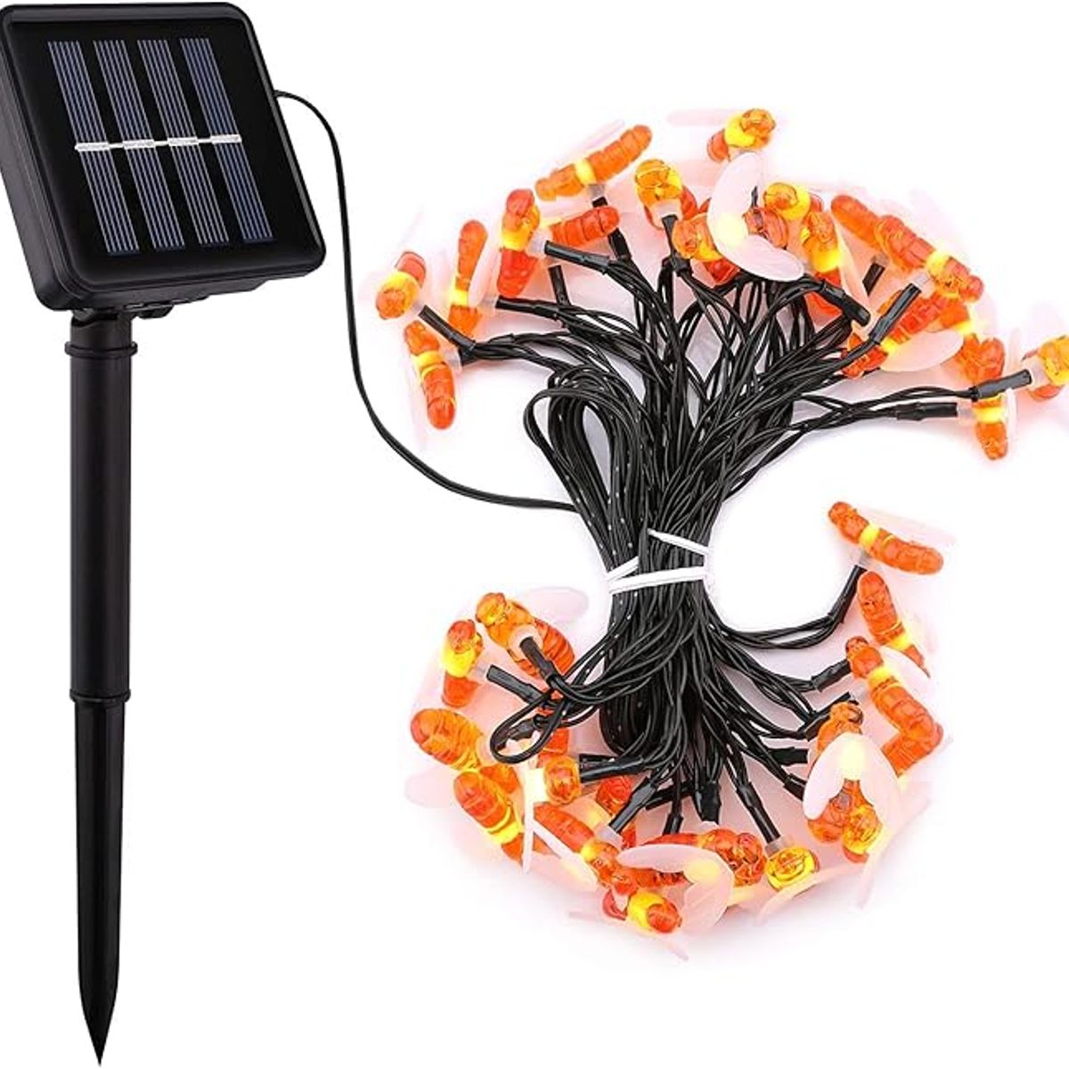 GENERICO - GUIRNALDA SOLAR ABEJA CALIDA 6.5 MTS 30 L
