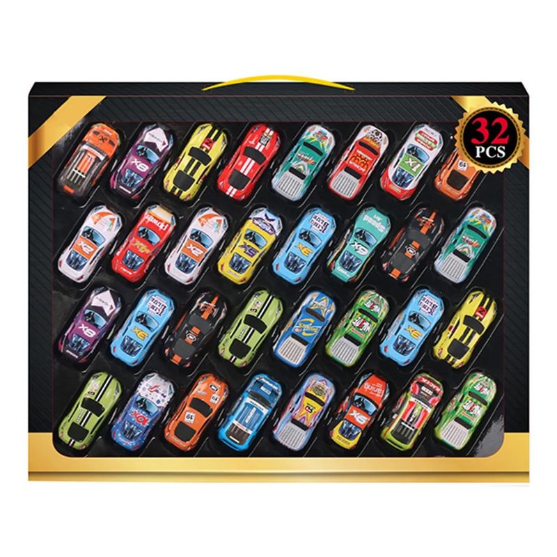 GENERICO - Set Autos x32 Coleccion Juguete Auto Carrera Souvenir