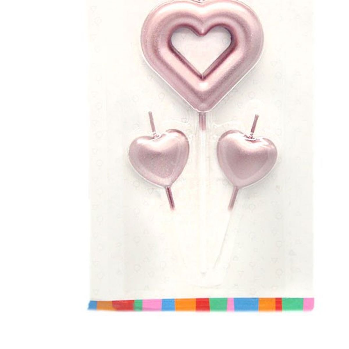 GENERICO - VELA CORAZON ROSE GOLD X1 SET