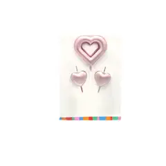 GENERICO - VELA CORAZON ROSE GOLD X1 SET