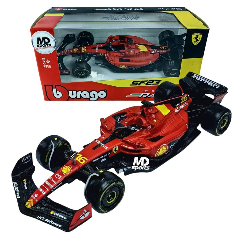 BBURAGO - Auto F1 Ferrari SF-23 Monza 2023  Leclerc Caja Normal 1:43