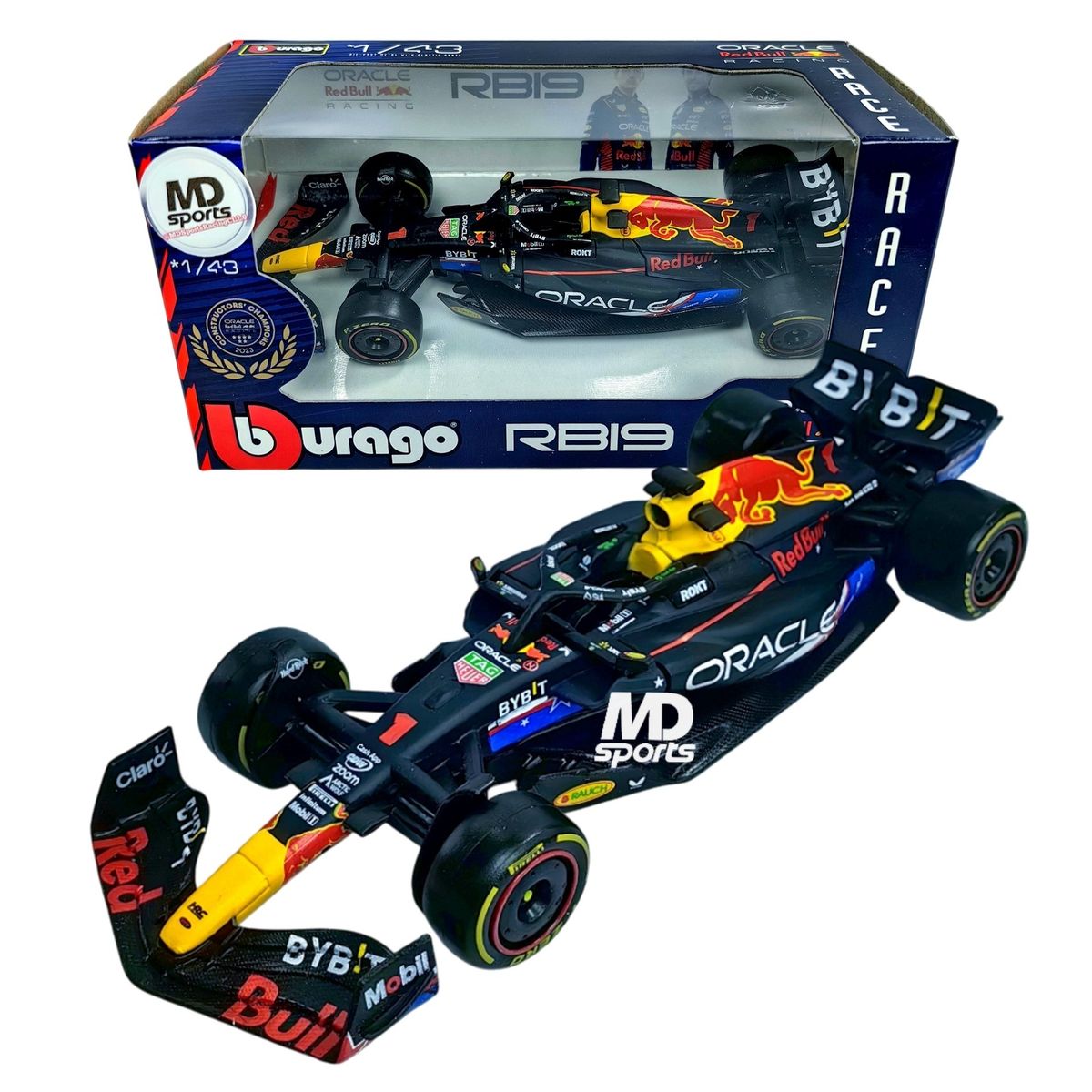 BBURAGO - Auto F1 RedBull RB19 Austin 2023 Verstappen Caja Normal 1:43