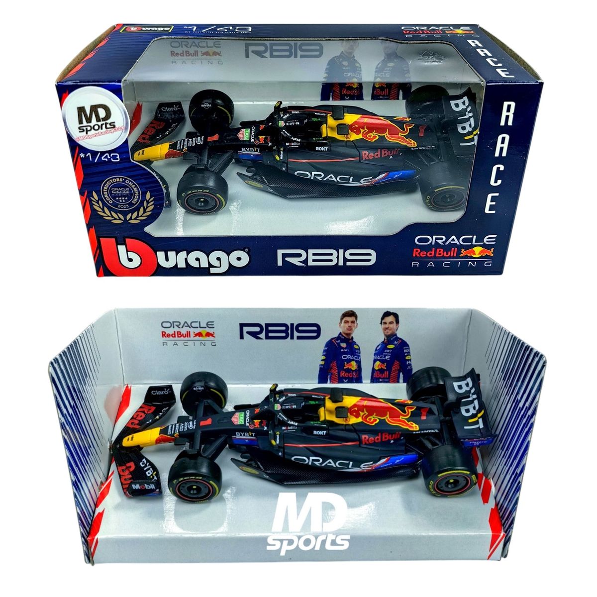 BBURAGO - Auto F1 RedBull RB19 Austin 2023 Verstappen Caja Normal 1:43