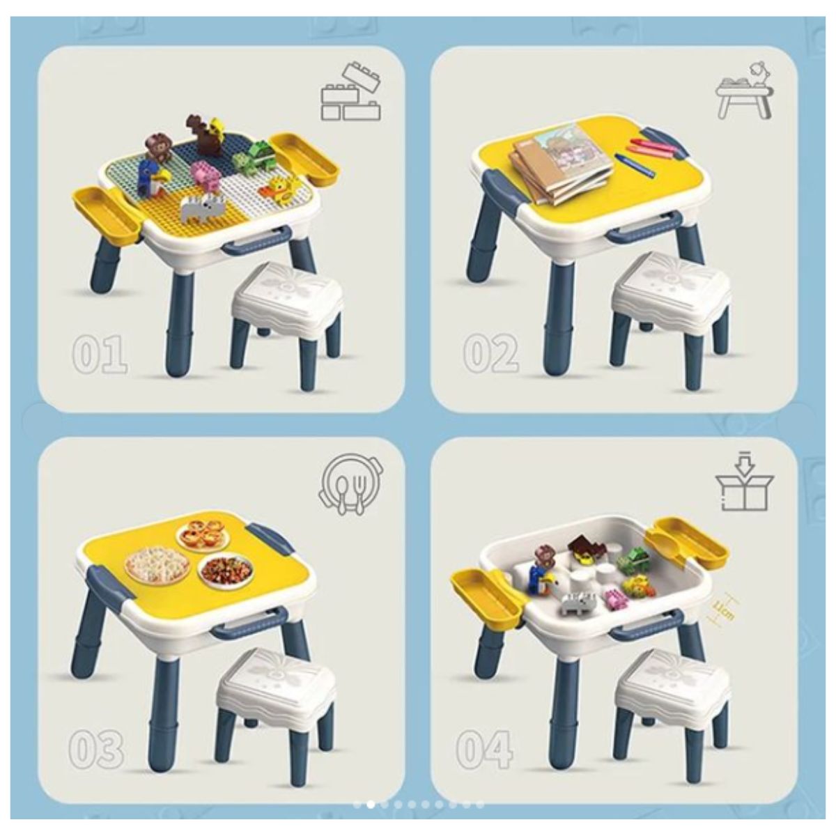 GENERICO - Mesa Portátil 2 en 1 Fiesta de Animales