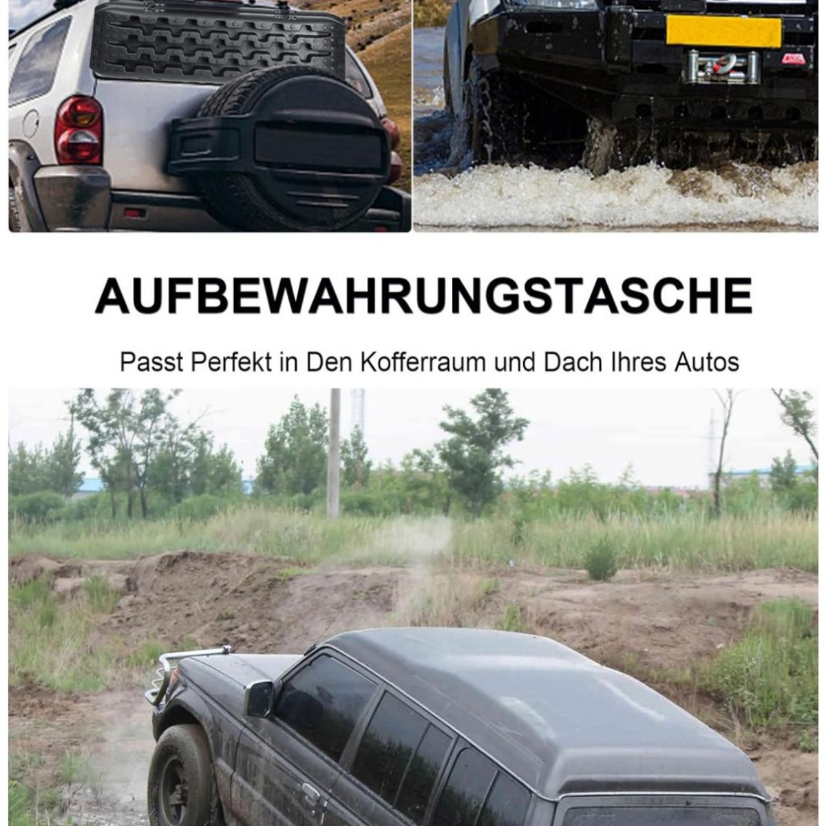 KUANGYE - 2 Tabla Auto-rescate Exploracion Nieve Para Jeepeo 4x4