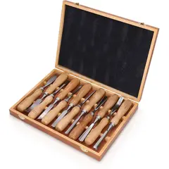 KUANGYE - Juego 12 Gubias Para Tallado Madera Alta Calidad