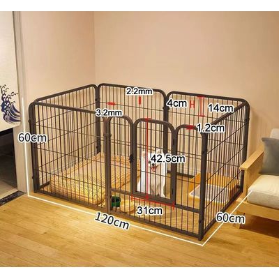 Imagen 2 del producto Jaula Mascota Corral Metal Para Perro Gato Conejos 120×60cm