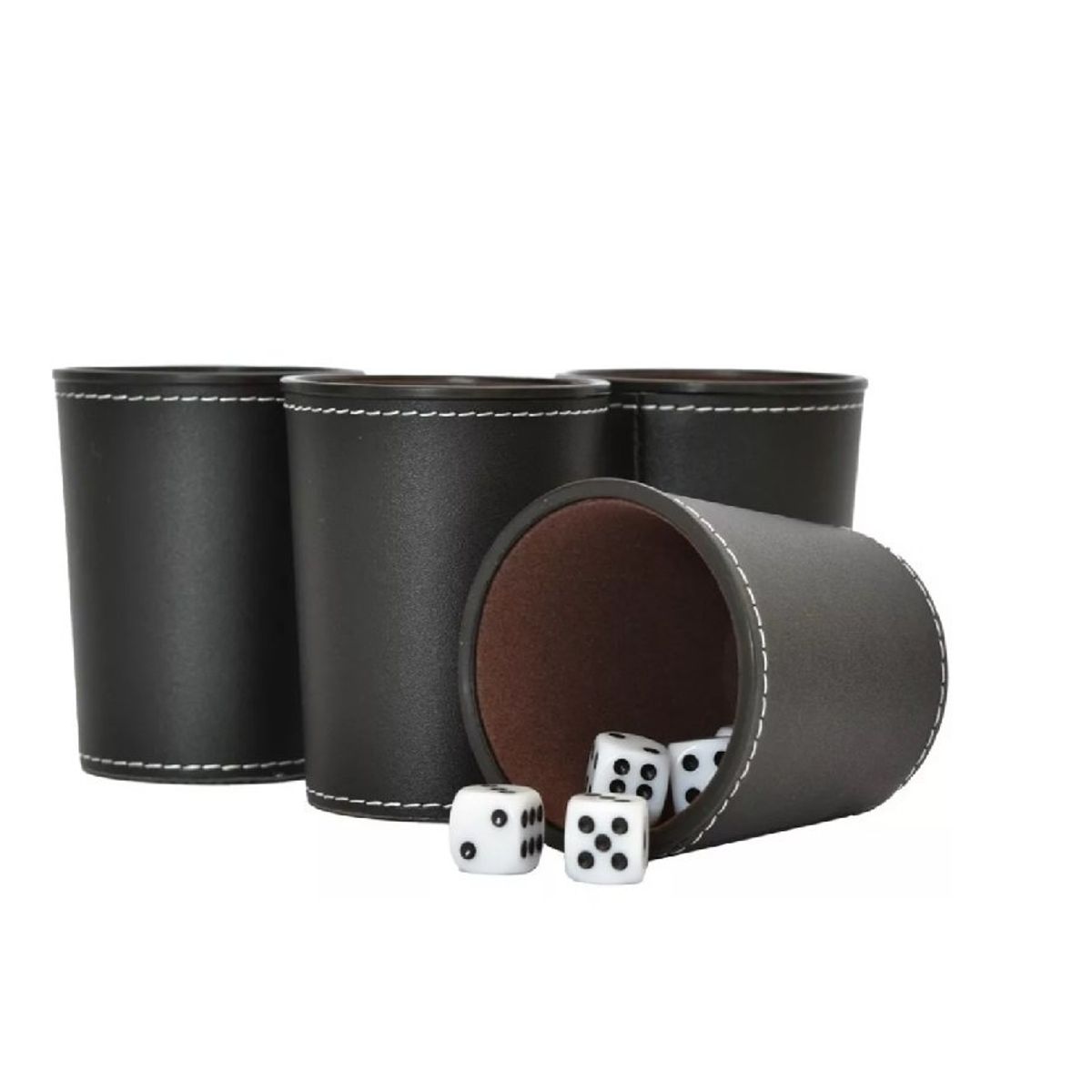 GENERICO - Juego de mesa Juego de 4 cachos de eco cuero Black