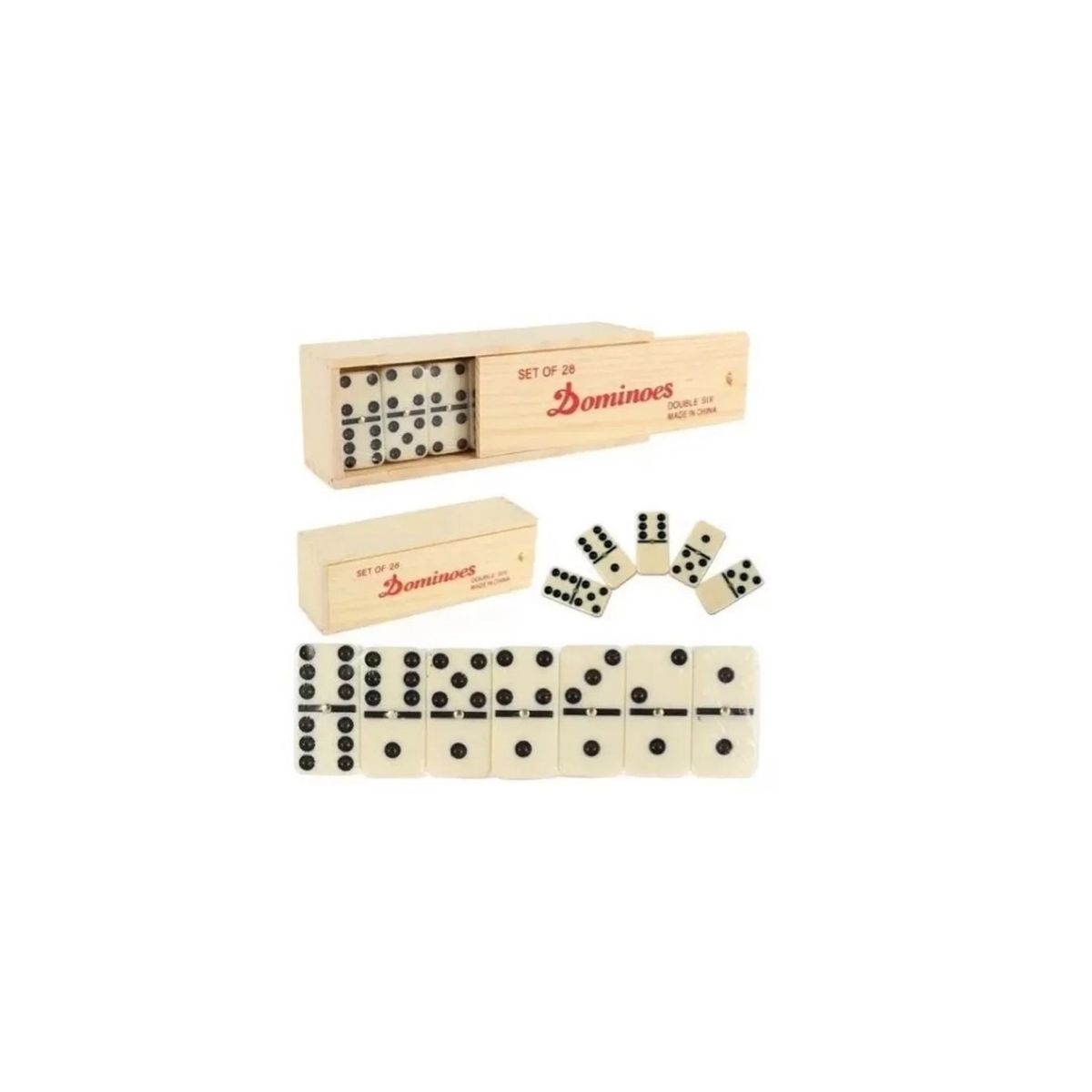 GENERICO - Juego De Mesa Domino Caja Firme De Madera