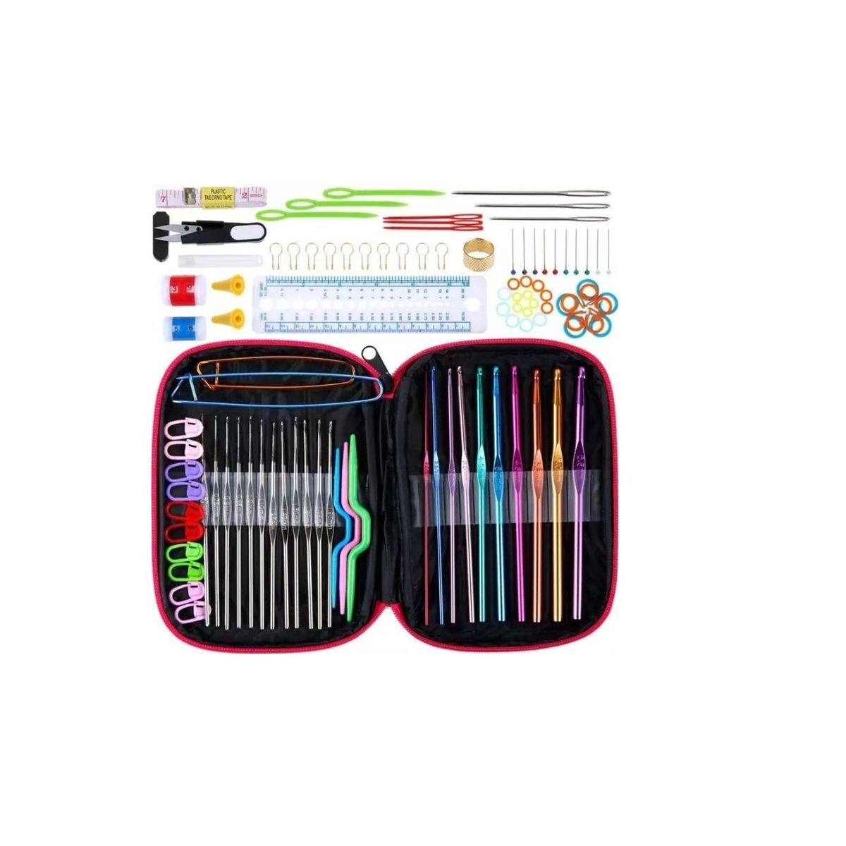 GENERICO - Crochet 100 Pcs Accesorios Ganchillo En Estuche