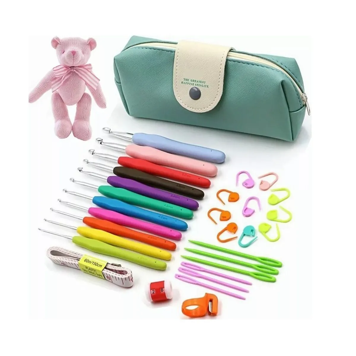 GENERICO - Set De Agujas Y Accesorios Para Tejer A Crochet 31 Piezas