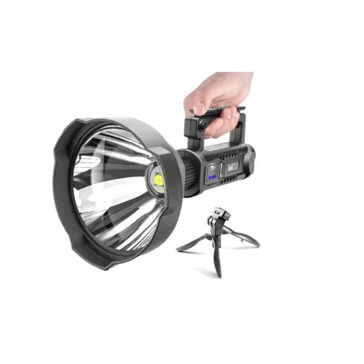 GENERICO - Foco Linterna Led Largo Alcance 600 Metros + Usb + Trípode