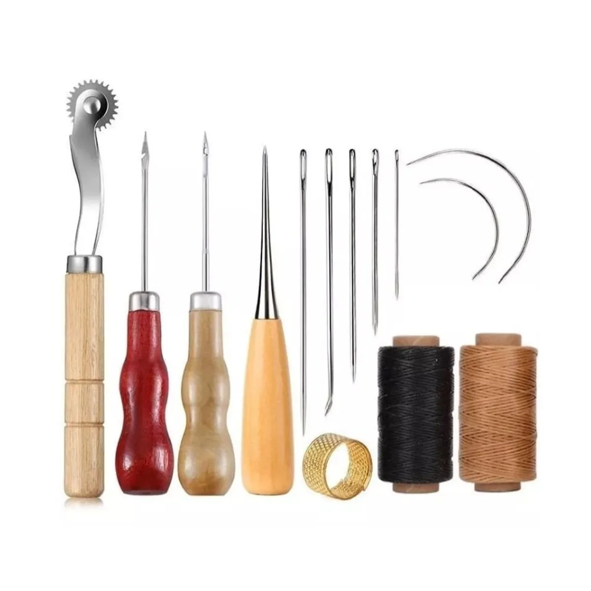 GENERICO - Kit De Costura Para Manualidades De Cuero Hilo Encerado mix
