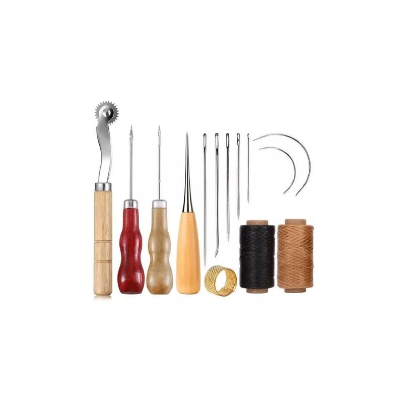 GENERICO - Kit De Costura Para Manualidades De Cuero Hilo Encerado mix