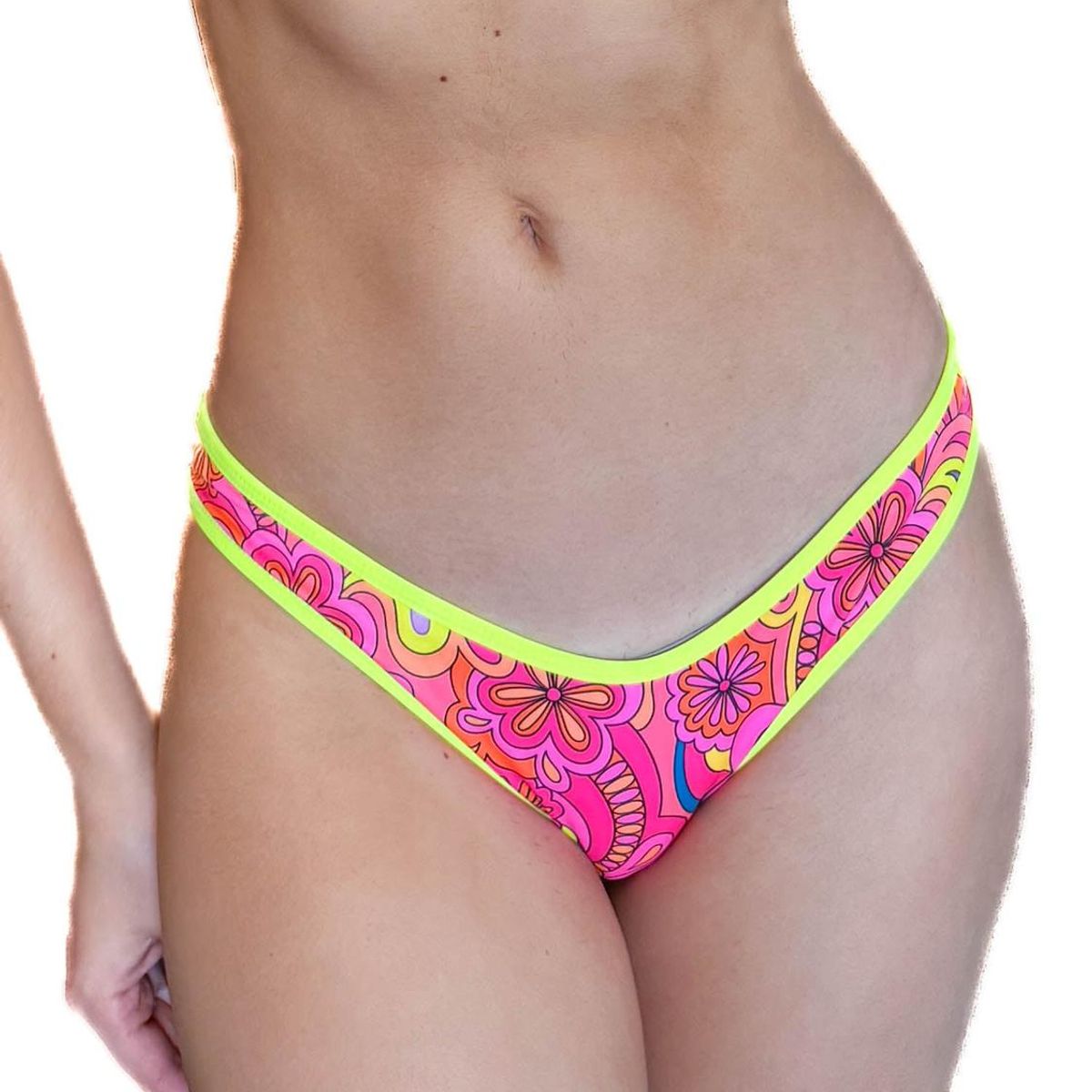 DAIKIRI BIKINIS - Daikiri Bottom de Bikini Mujer Rosa Estampado Culote Extra Confort Protección UV 50+