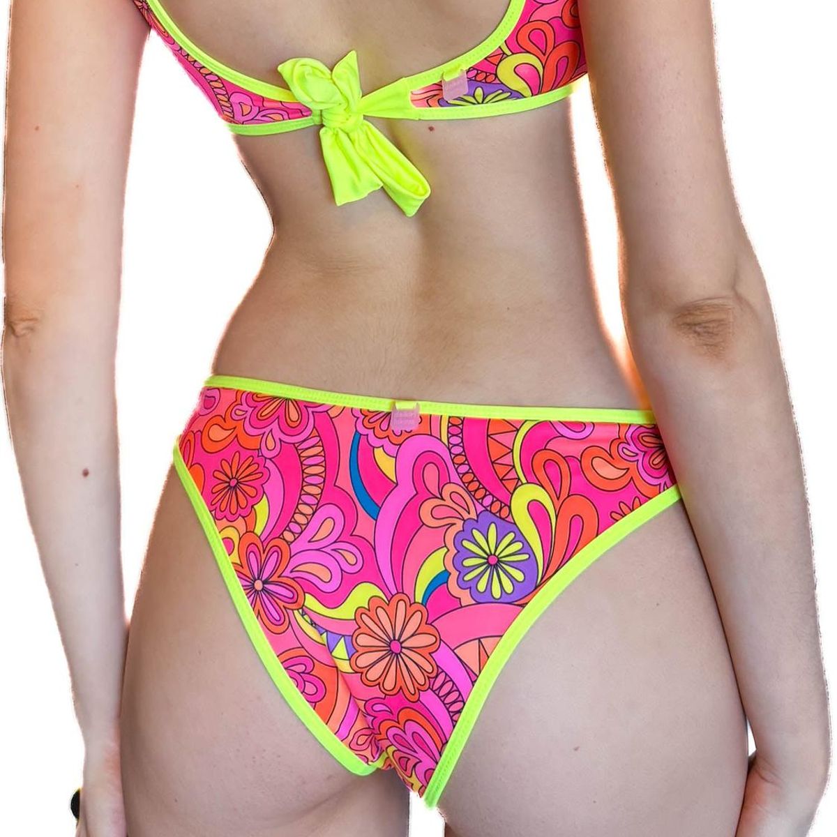 DAIKIRI BIKINIS - Daikiri Bottom de Bikini Mujer Rosa Estampado Culote Extra Confort Protección UV 50+