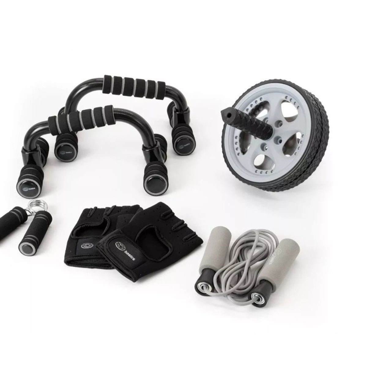 GENERICO - Set Fitness Basics Accesorios De Entrenamiento Gris