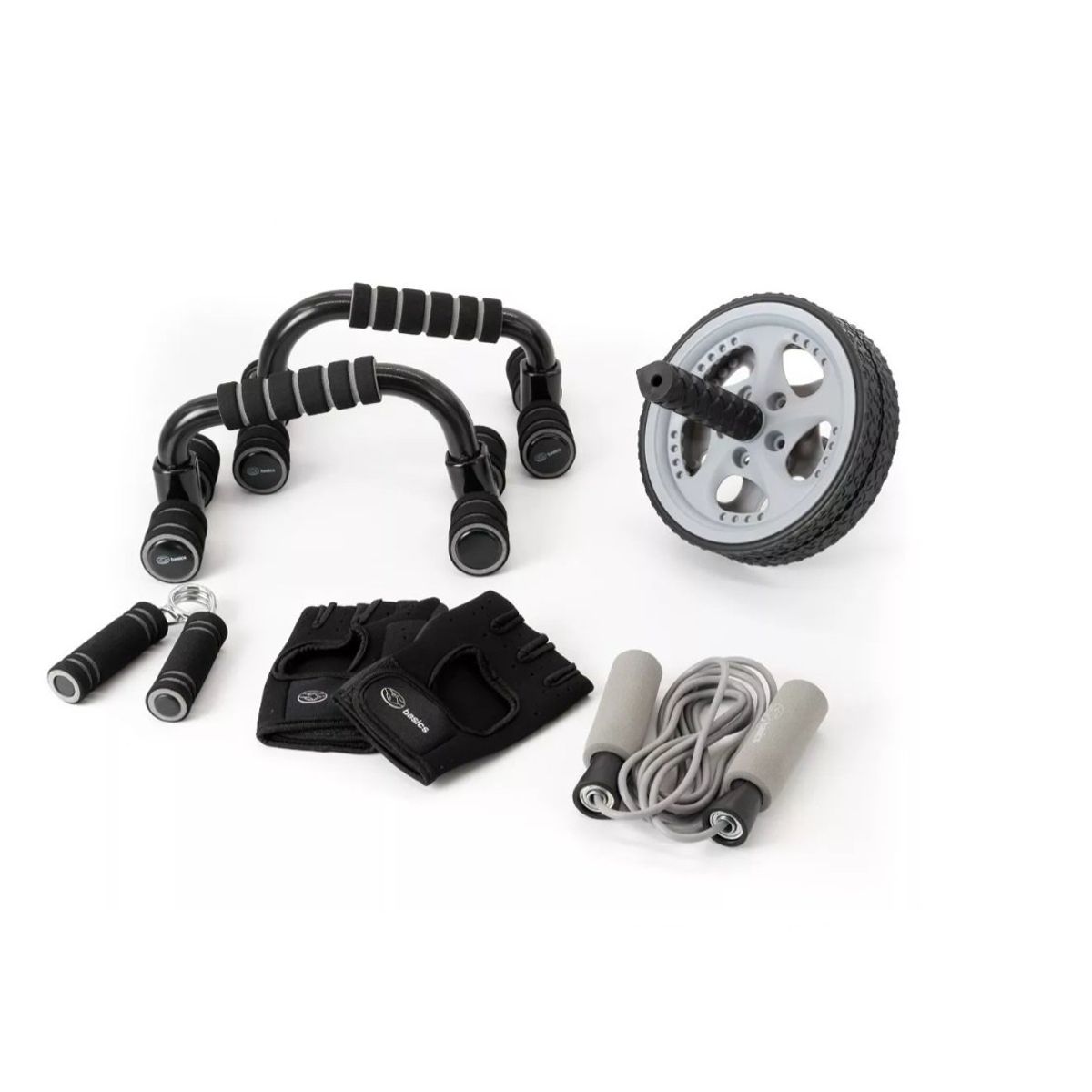 GENERICO - Set Fitness Basics Accesorios De Entrenamiento Gris