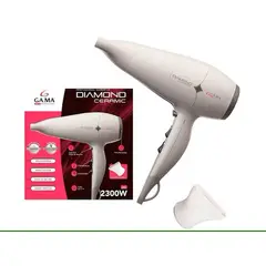 GAMA - Secador Diamond Ceramic Nano Silver Efecto Antifrizz Blanco
