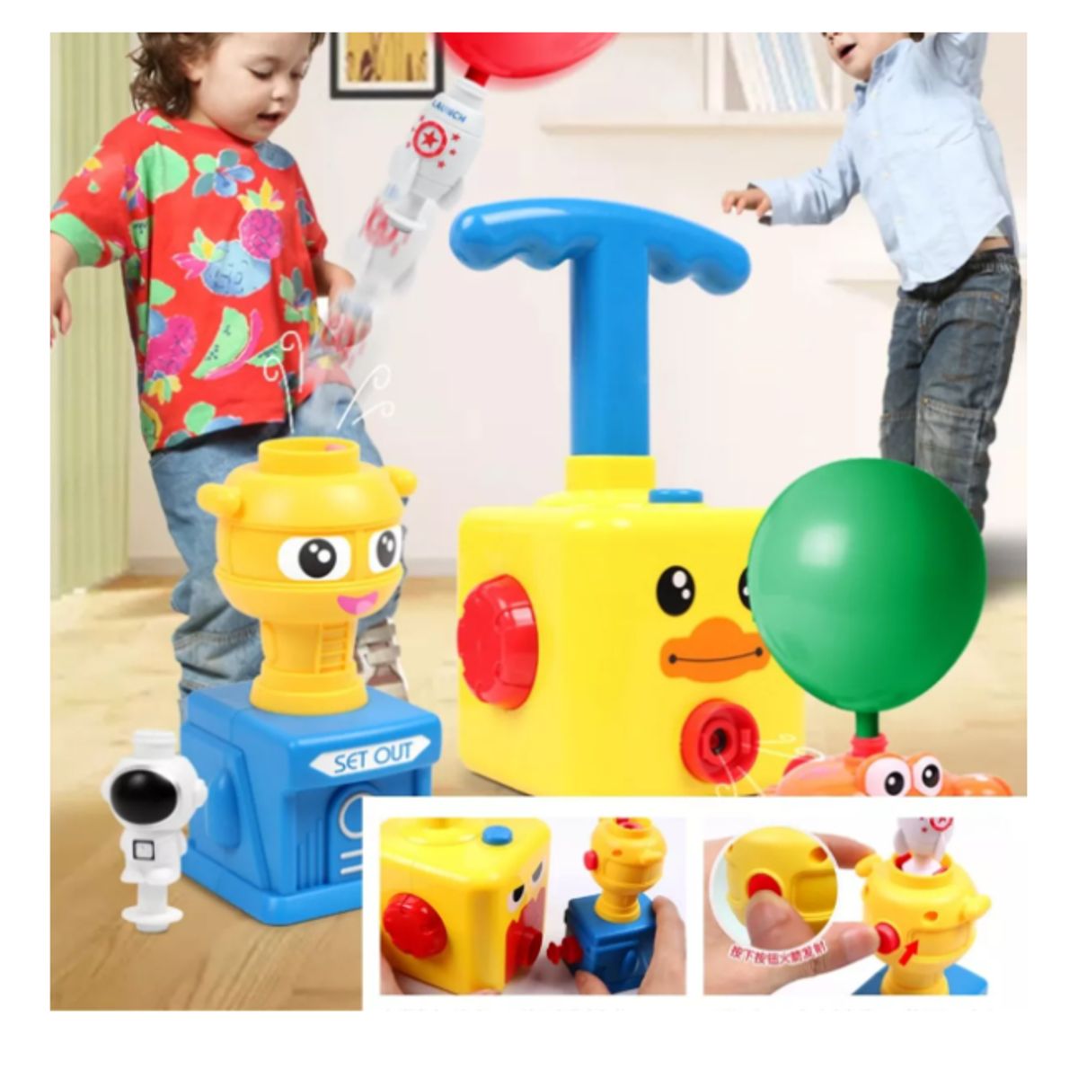 GENERICO - Bombín Lanzador De Auto Inflador Globo Sin Bpa Para Niño