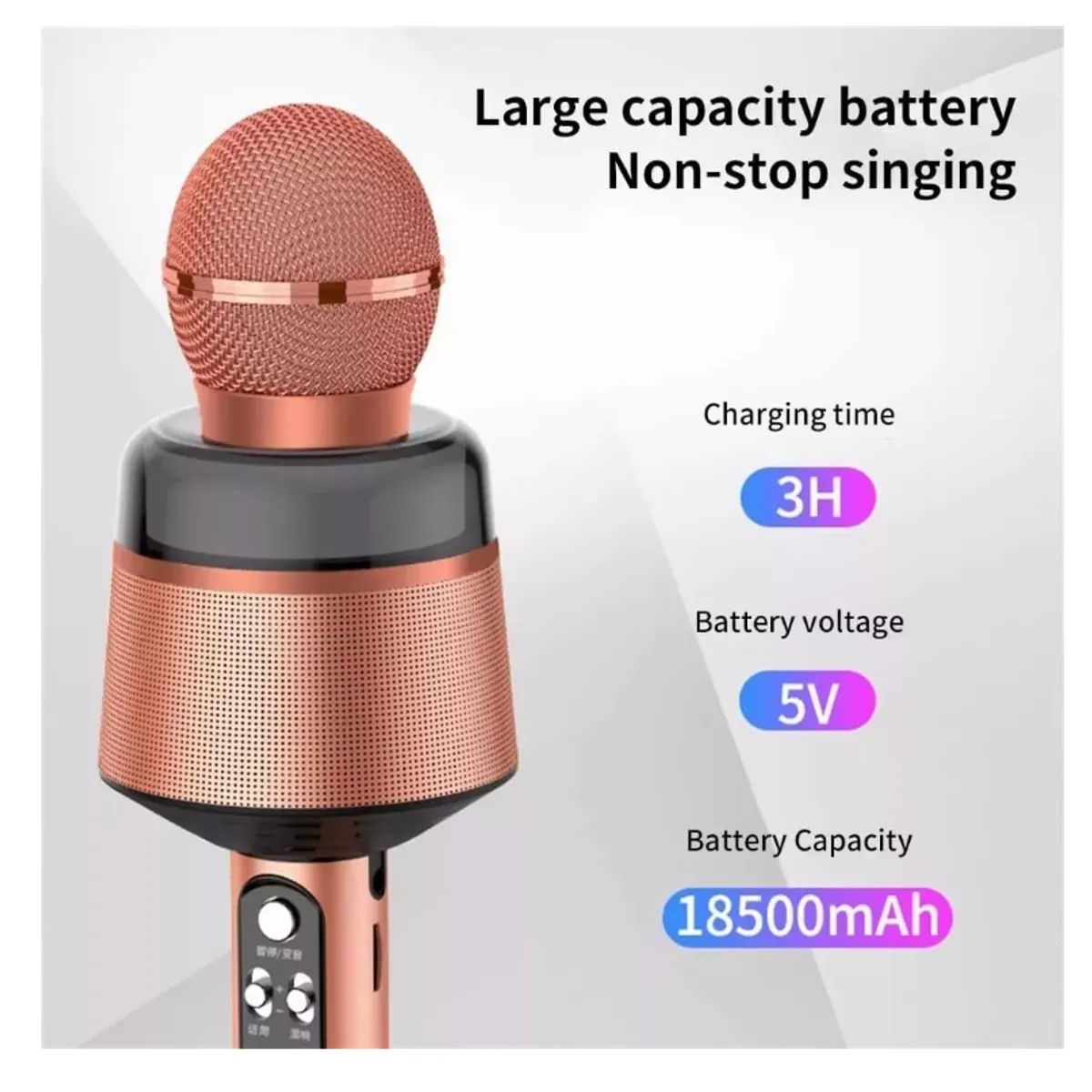 GENERICO - Kit Micrófono Inalámbrico Bluetooth Karaoke Led Ultravoice