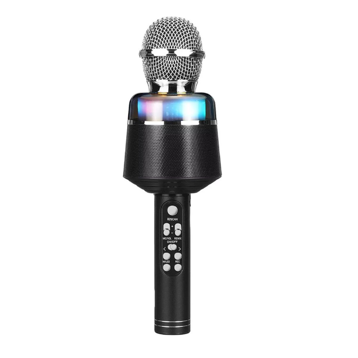 GENERICO - Kit Micrófono Inalámbrico Bluetooth Karaoke Led Ultravoice