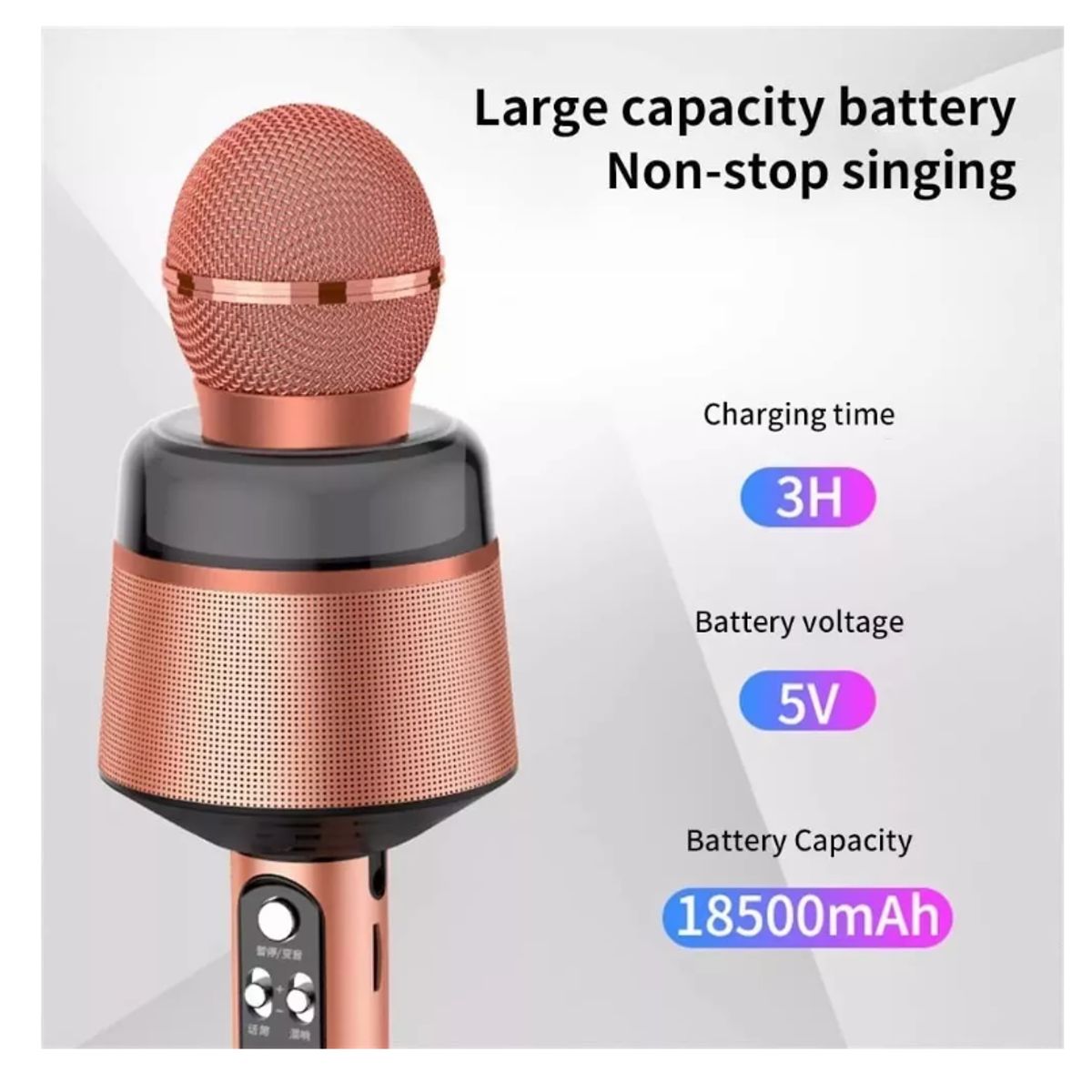 GENERICO - Kit Micrófono Inalámbrico Bluetooth Karaoke Led Ultravoice