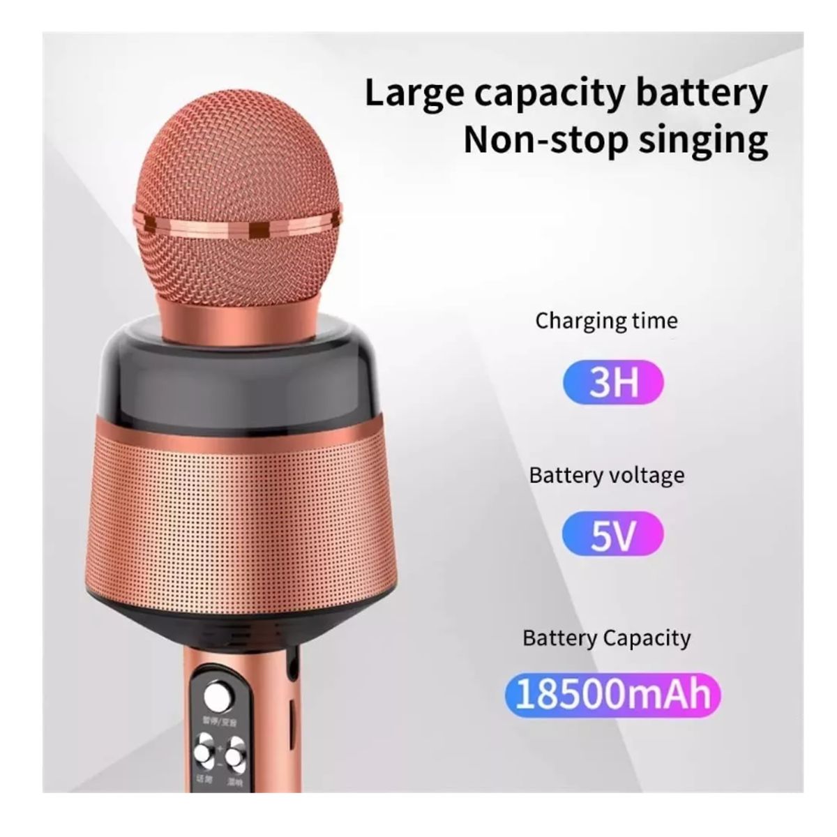 GENERICO - Kit Micrófono Inalámbrico Bluetooth Karaoke Led Ultravoice