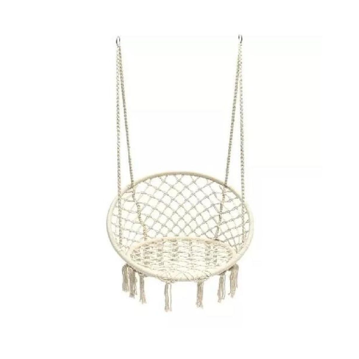 GENERICO - Silla hamaca colgante para terraza o jardín color beige