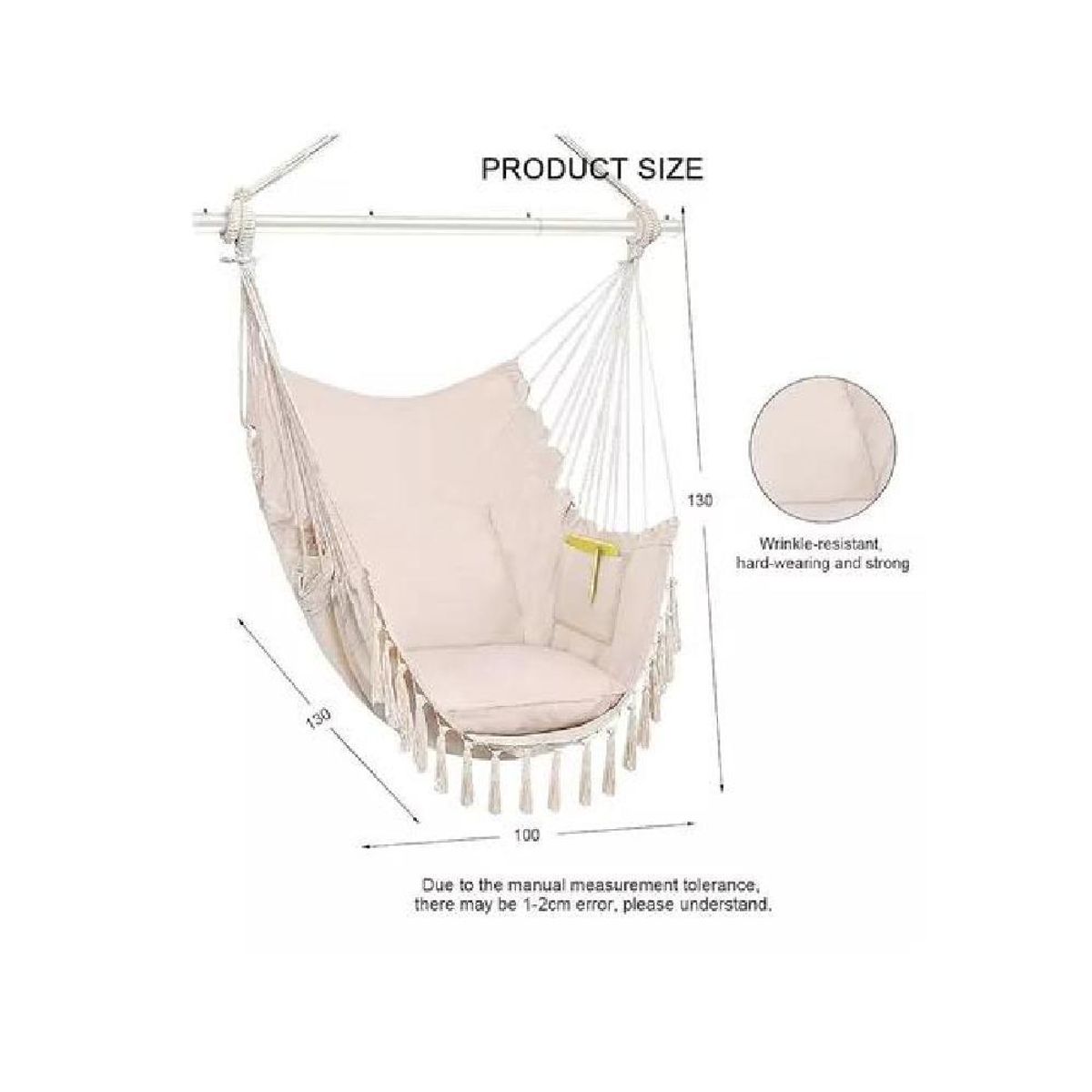 GENERICO - Silla hamaca colgante beige