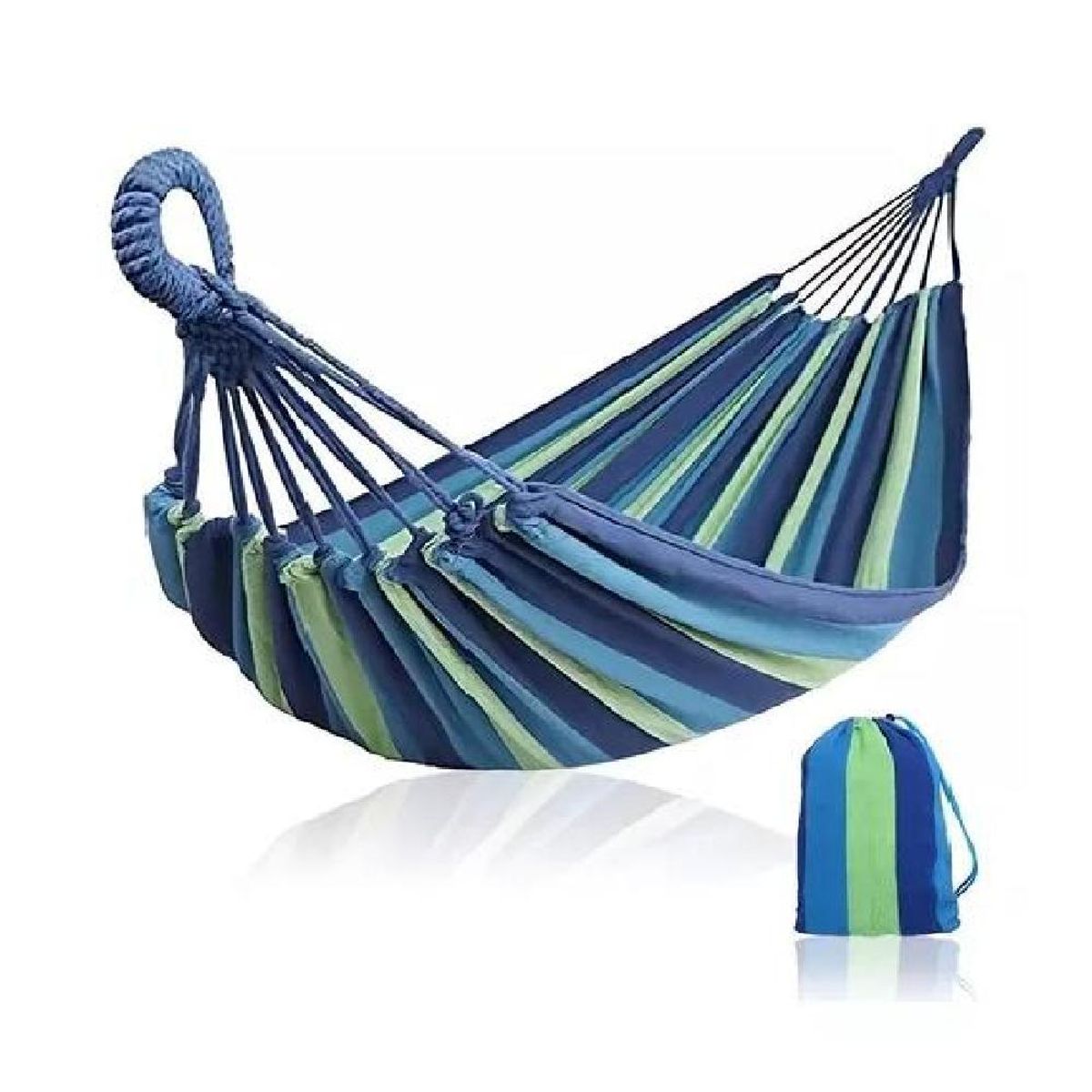 GENERICO - Hamaca camping 1 plaza 80x189 cm azul