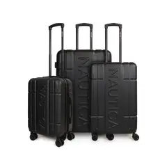 NAUTICA - Set de 3 maletas Amsterdam S+M+L negras