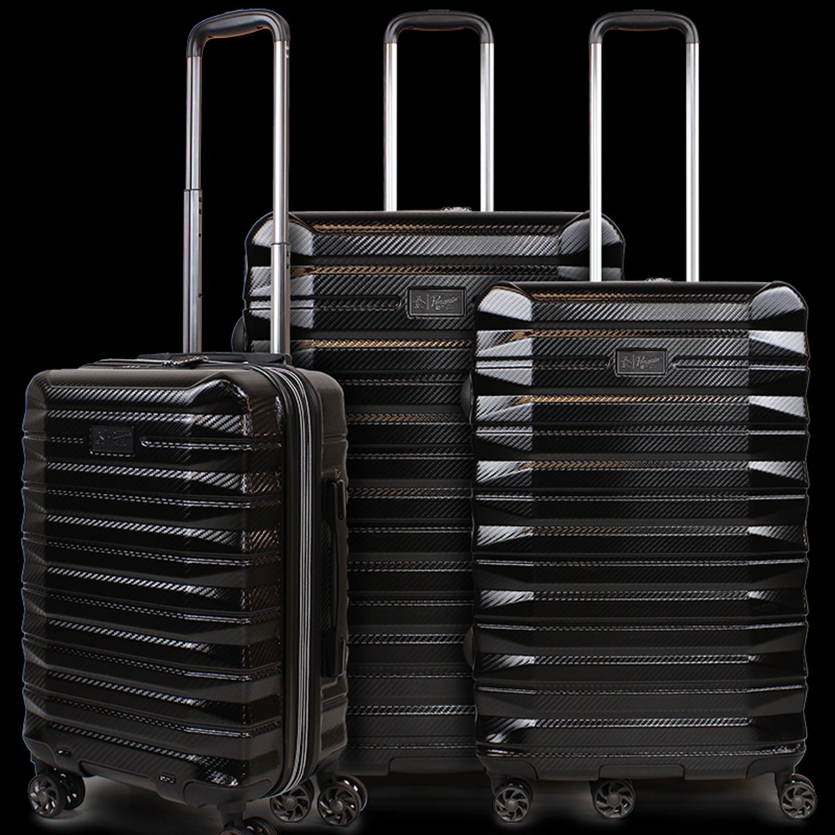 PENGUIN - Set 3 maletas S+M+L Rocky negra Penguin