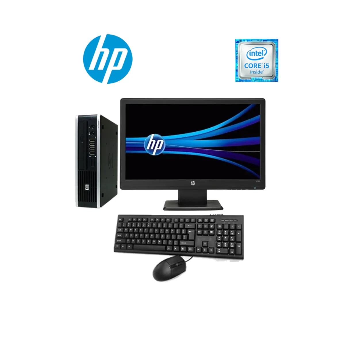 HP - Computador HP 8200 ultraslim, Core i5, 8gb, Disco ssd 120Gb, Monitor 19 pulgadas