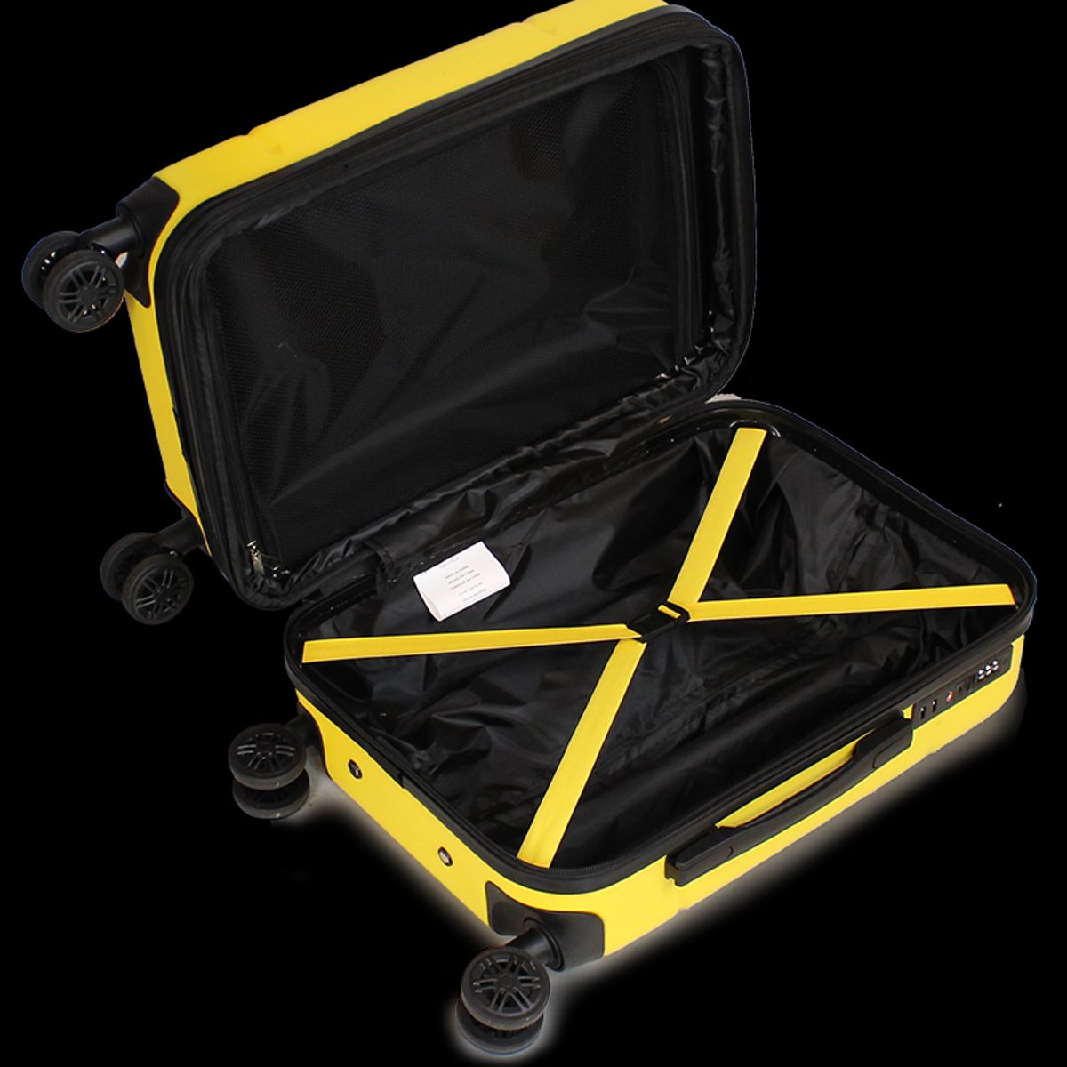 NAUTICA - Set de 3 maletas Amsterdam S+M+L amarillas Nautica