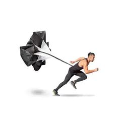 GENERICO - Paracaidas Entrenamiento Resistencia Fuerza Running Negro