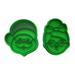 GENERICO - Set 2 Cortadores de Galletas de Navidad SR. y SRA CLAUS #1