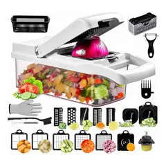 EVERSO - 26pcs Ralladores Verdura Fruta Picador Cortador Cocina White