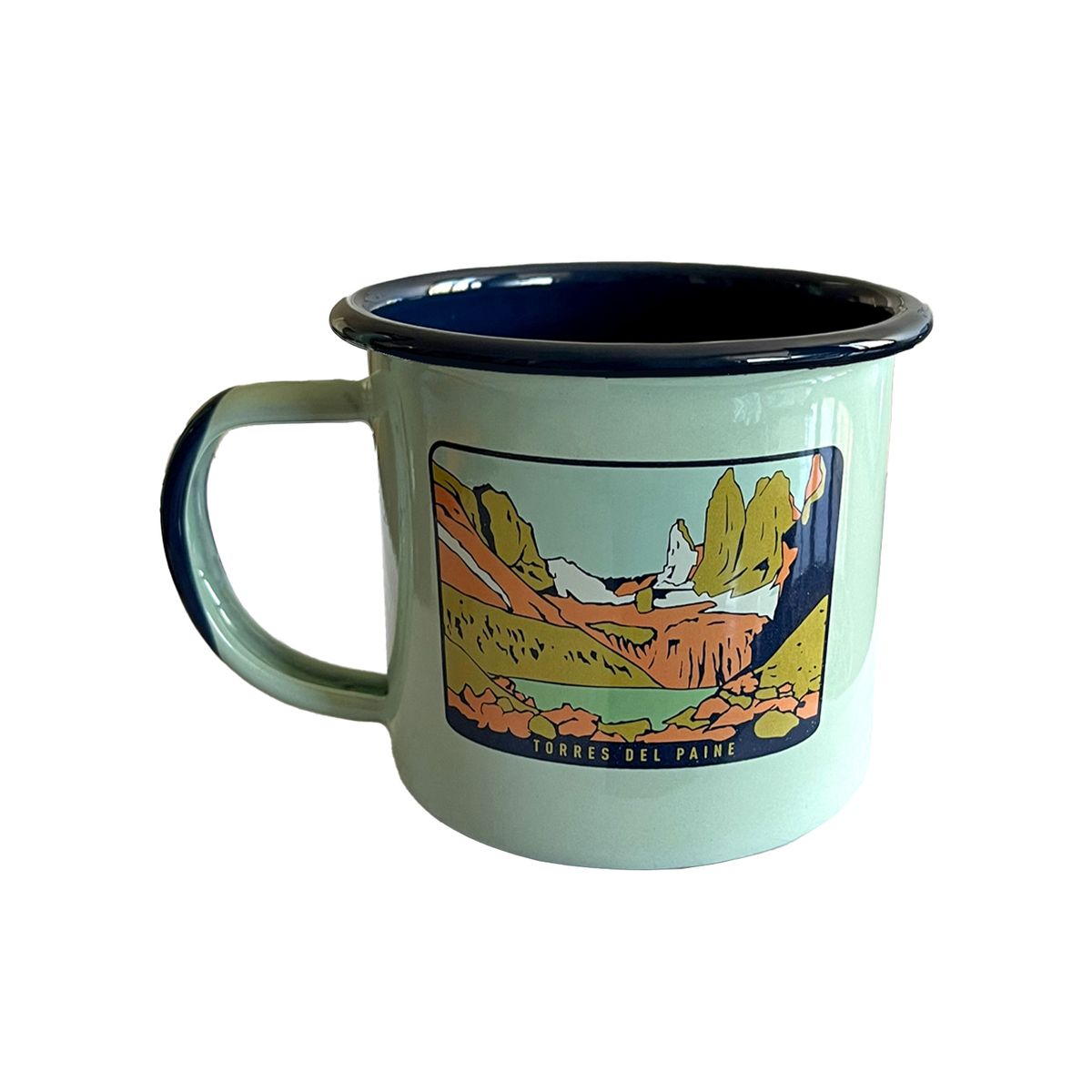 LENGA - Tazón Mug Acero Esmaltado PN Mirador Base Las Torres 330ml Lenga®