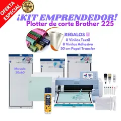 BROTHER - Plotter de corte Scan 225 + tapete morado 30x60 + Spray 505