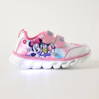 Zapatillas Con Luces Niña Colores Minnie Rosado