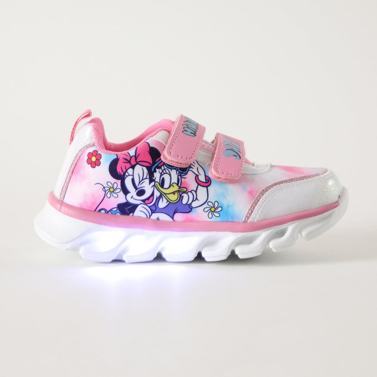 DISNEY - Zapatillas Con Luces Niña Colores Minnie Rosado Disney