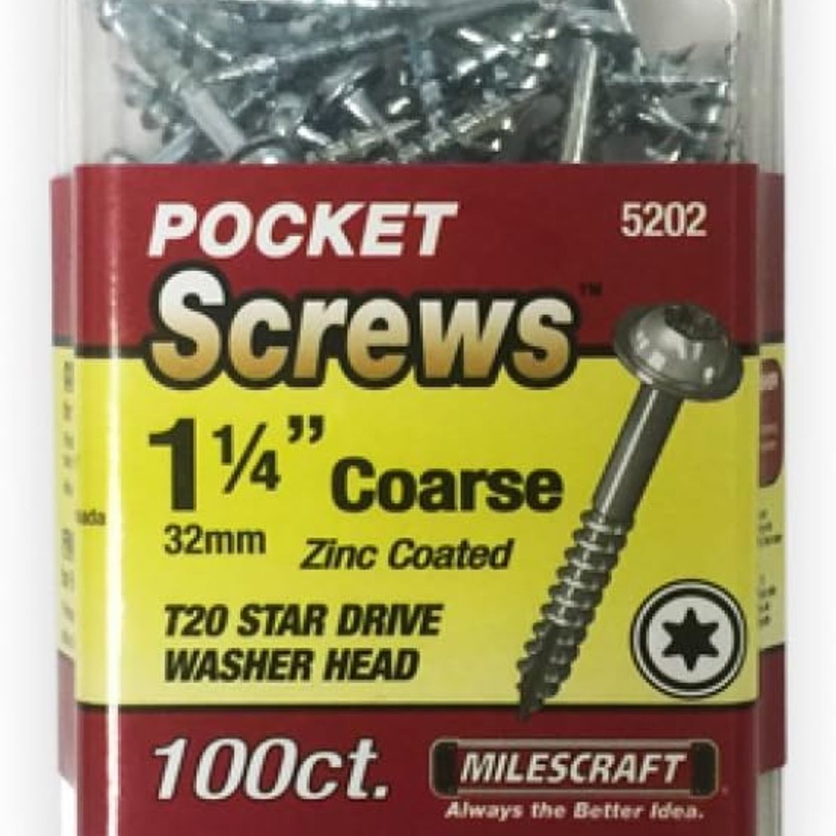 MILESCRAFT - Tornillo De Zinc Hilo Grueso 1-14″ T20 100und Milescraft.