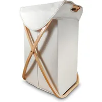 Canasto Ropa Sucia Plegable De Bambú