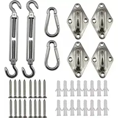 GENERICO - Kit De Instalación Vela Anclaje Toldos Vela Sombra Gancho